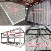Conteneur Café Maison préfabriquée avec toit étendu et auvent Modulaire Granny Flat Mini Conteneur de bureau préfabriqué
