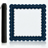 Tapis de Mahjong Américain Festonné de Luxe, Tapis de Mahjong Personnalisé en Néoprène Inodore, Nappe de 33 Pouces avec Sac, Expédition DDP USA