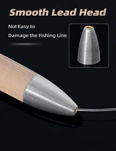 Plugs de pêche en cèdre de 4, 6 et 8 pouces, leurres en bois de cèdre naturel pour la capture du thon, du marlin et autres poissons carnivores - Product Image 2