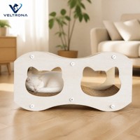 Grattoir à ongles vertical en carton pour chat avec lit intégré, antidérapant