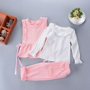 Ensembles de vêtements pour filles vêtements de sport pour filles vêtements de mode pour enfants 2023 <span class=keywords><strong>survêtement</strong></span> en coton pour enfants de 2 <span class=keywords><strong>ans</strong></span> tenue pour tout-petits 3 pièces Costume - Product Image 4