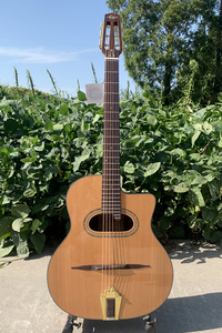 Guitarra Acústica Gypsy <span class=keywords><strong>Jazz</strong></span> Grande Bouche Maccaferria Hecha a Mano en China, Marca Aiersi, Instrumento Musical Vintage con Logotipo Personalizado - Product Image 2