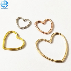 Herrajes en Forma de Corazón Sin Níquel para Trajes de Baño, Tirantes de <span class=keywords><strong>Bikini</strong></span>, Accesorios de Lencería - Product Image 3