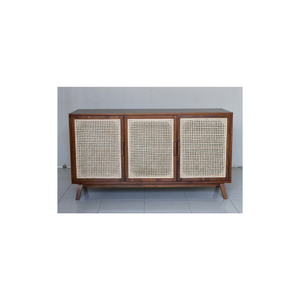 3DR Teak Rattan <b>Sideboard</b>, featuring teak wood with rattan weaving for timeless <b>storage</b>, style, and natural charm. - Product Image 2