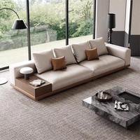 Ensemble de canapés d'angle modulaires en cuir de luxe moderne : Ensemble de canapés multifonctionnels en forme de L pour salon