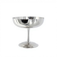 Gobelet à vin en acier inoxydable à pied haut, design moderne et élégant, idéal pour la crème glacée – Accessoire essentiel et durable