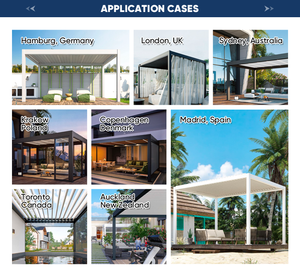 Jardin Patio Motorisé <span class=keywords><strong>Louvre</strong></span> Screen Rollen Outdoor Aluminium Gazebos Bioclimatic Pergola Roof System Waterproof - Product Image 5