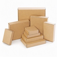 Petite quantité minimale de commande, boîte en carton ondulé kraft recyclé, écologique, biodégradable, avec laminage brillant, impression numérique personnalisée, boîte cadeau
