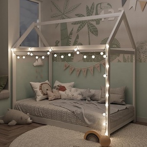 Bambini full twin size design con telaio in legno per bambini letti per bambini <span class=keywords><strong>montessori</strong></span> piano casa <span class=keywords><strong>letto</strong></span> per bambini - Product Image 1