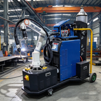 Robot de soudage collaboratif mobile à 6 axes, cobot industriel portable avec chariot pour la production de soudage MIG