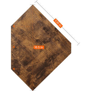 Étagère d'angle murale Nu-Deco MH26059, ensemble de 4 étagères flottantes avec trou pour câble, boîte à câbles, étagères suspendues en bois pour salle de bain et chambre à coucher - Product Image 4