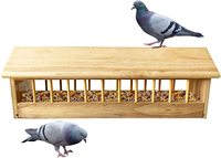 Fournitures pour oiseaux auge à pigeon transporteur pigeon boîte à nourriture en bois massif auge en bois alimentation anti-déversement grande auge à nourriture