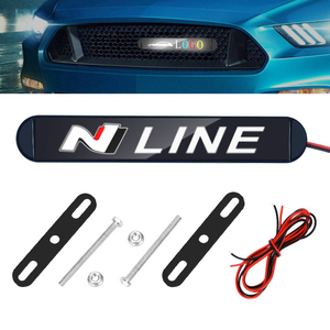 Xe Xe Máy Ban Ngày Chạy Đèn Logo LED Phía Trước Lưới Tản Nhiệt Dấu Hiệu Huy Hiệu Chiếu Sáng Vừa Net Biểu Tượng Cho N-LINE - Product Image 1