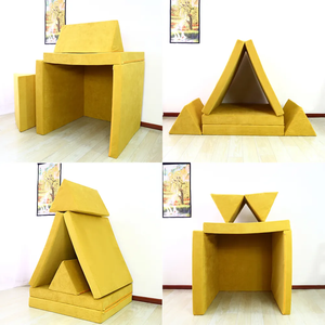 Saien nueva esponja de alta calidad ecológica Loveseat niños plegable Sleeper Modular niños sofá cama para niños pequeños y bebés - Product Image 5