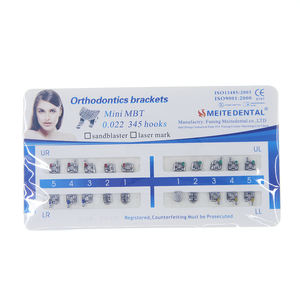 100 Set di <span class=keywords><strong>Brackets</strong></span> Ortodontici Dentali <span class=keywords><strong>Mini</strong></span> <span class=keywords><strong>MBT</strong></span> 022 con <span class=keywords><strong>Base</strong></span> a Rete - Product Image 2