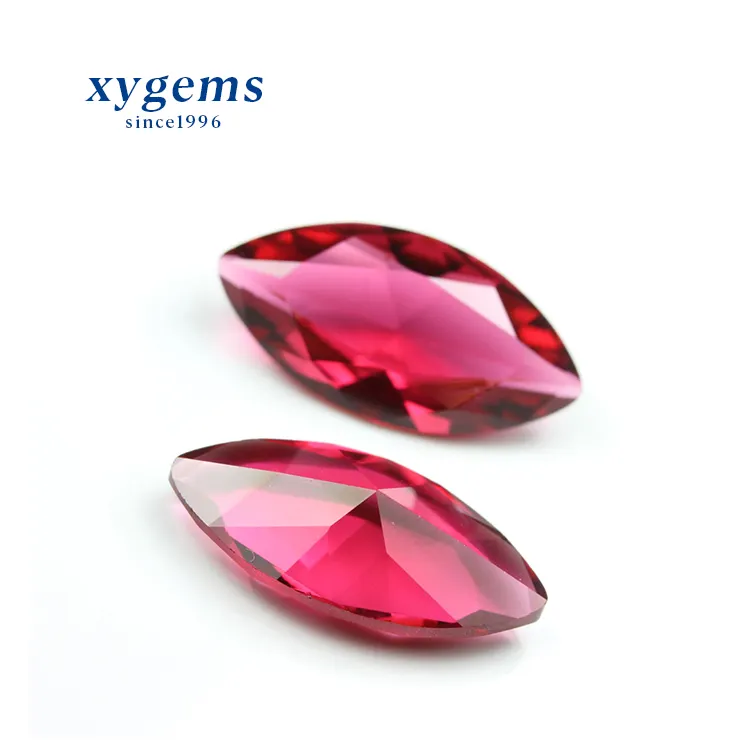 Xygems vidrio de cristal sintético de color rojo rosa Suelto