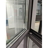 Ventana Abatible de Cristal Inteligente con Marco de Aluminio y Malla de Acero Inoxidable, Estilo de Apertura Abatible, Conecta con el Sistema de Hogar Inteligente, para Uso en la Cocina