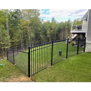 优质户外装饰别墅金属围栏黑色铝钢管花园围栏板