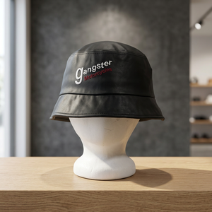 HMB-910B de piel auténtica de gángster, sombrero bordado, COLOR negro - Product Image 2