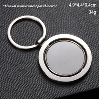 EDC rotierende Metall Tag Schlüssel anhänger Ring Großhandel DIY Doppelseite Promotion Spin rotierende Medaille Blank Revolve Runde Metall Schlüssel bund