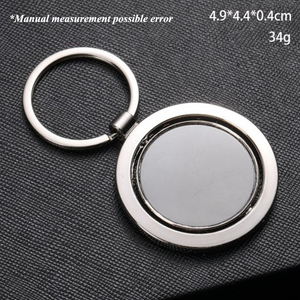 <strong>EDC</strong> Rotating <strong>Metal</strong> Tag Key Chain Ring Wholesale DIY Double Side Promotion Spin Rotating Medal Blank Revolve Round <strong>Metal</strong> Keychain - Product Image 5