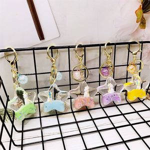 Mini Drink <b>Floating</b> Keychain Creative Cute Milk Tea Beverage Acrylic Liquid Keychain - Product Image 3
