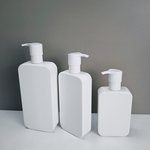 Cosmetic <b>Plastic</b> Lotion Pump <b>Bottle</b> Square <b>Empty</b> Shampoo <b>Plastic</b> <b>Bottle</b> 250ml 350ml 500ml Facial Cleanser <b>Plastic</b> Pump <b>Bottle</b> - Product Image 2