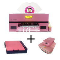 Impresora DTF A3 XP600 de 13 Pulgadas para Ropa, Máquina de Impresión para Camisetas, Ideas para Pequeños Negocios, Impresora DTF Rosa