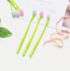 Gerecyclede Geschenken Schattige Siliconen Zachte Tulp Signature Gel Pen Van Kleur Veranderen Door Zon