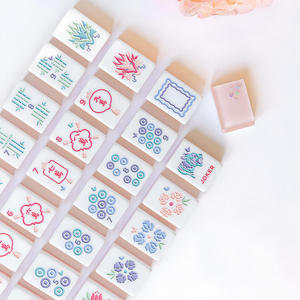 Juego de Mahjong Moderno de Lujo con Decoración de Mariposas Rosas, 160 Piezas, Acrílico, Plegable, Portátil, Mini, de Viaje, para <span class=keywords><strong>Casino</strong></span> - Product Image 2