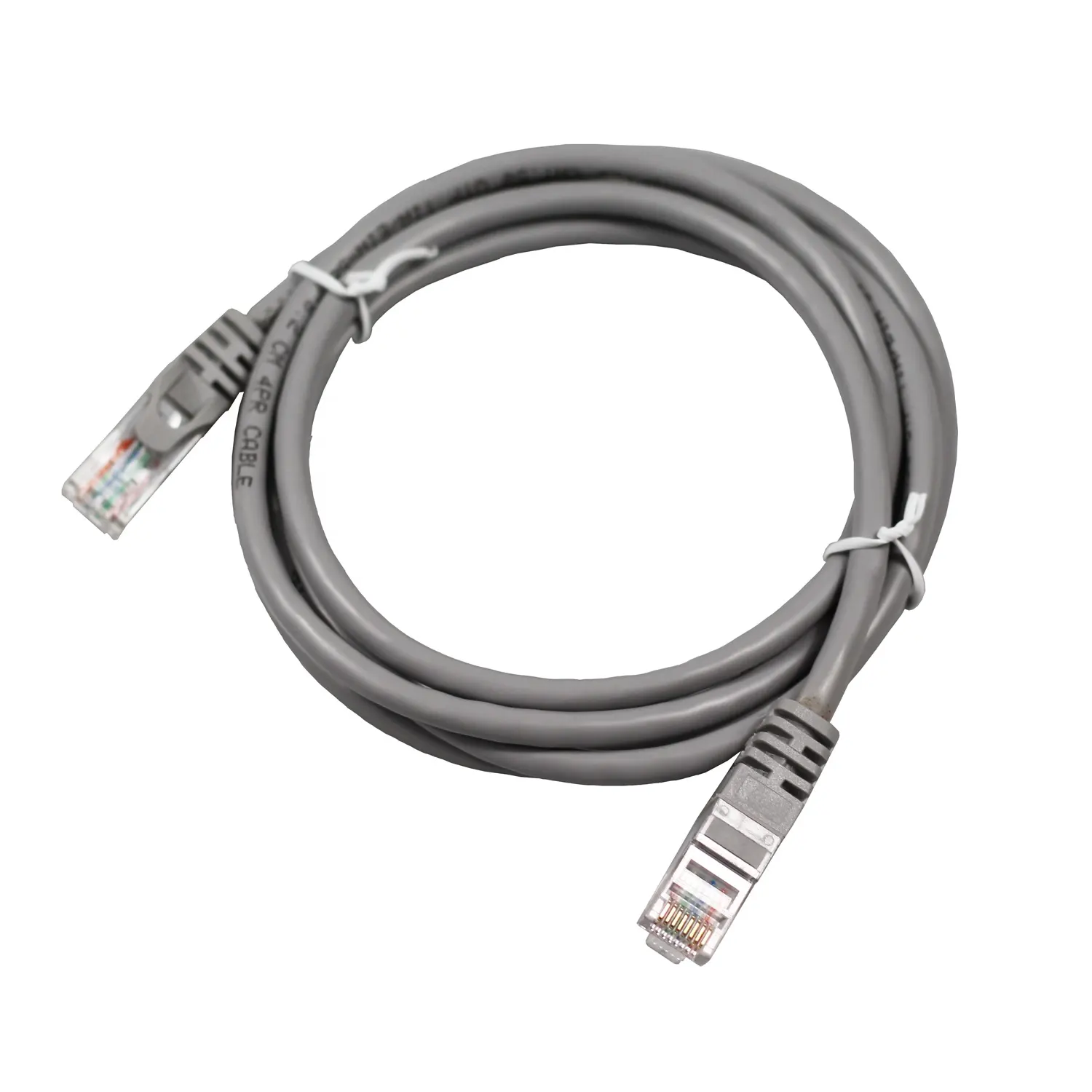 Cat.5E UTP patch cord 26AWG stranded twisted pair cable 1.0 meter grey color