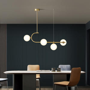 โคมไฟเพดานดีไซน์นอร์ดิกโมเดิร์นมินิมอล ทำจากทองแดงทั้งหมด เหมาะสำหรับห้องอาหาร บาร์ เคาน์เตอร์ สำนักงาน โคมไฟระย้า - Product Image 3