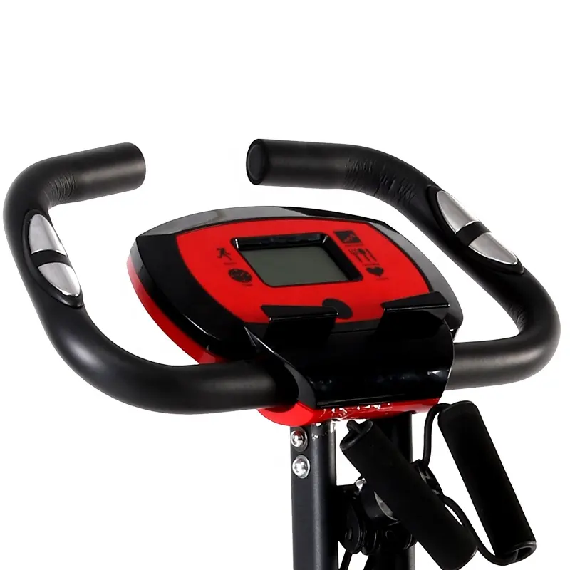 Bicicleta magnética dobrável para exercícios de ginástica em casa, com braço e perna, sensor de pulso, apoio traseiro, assento grande para idosos