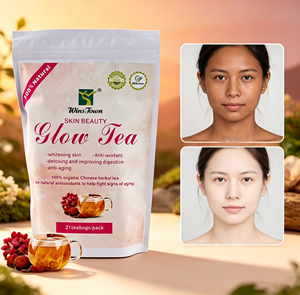 Beauty Glow Tisane Biologica in Bustine con Erbe per la Cura della Pelle Femminile, Tè Benessere con Rosa e Ginseng per Illuminare, Anti-Età e Detox Corporeo - Product Image 1
