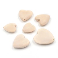 Pendentif coeur d'amour en bois artisanat de planche artisanale