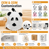 Gorro de Sauna de Fieltro con Diseño de Panda, Protección Contra el Calor, Transpirable, para Spa y Baño de Vapor, OEM, ODM, Venta al Por Mayor