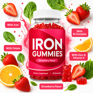 Gomitas de Hierro y Vitaminas, Suplemento Dietético, Apoya la Salud Sanguínea, Gomitas Multivitamínicas Veganas para Adultos, Sin Gluten, Bajas en Grasas, Naturales - Product Image 2