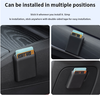 Porte-cartes de voiture populaire, boîte de rangement universelle pour cartes de véhicule, pour cartes de péage, cartes de carburant, cartes de stationnement, accessoires intérieurs de voiture