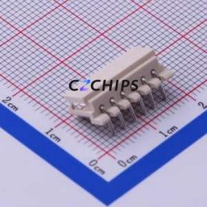 22057065 Wire-to-Board Pin Header Bent Lead Through Hole,P=2.5mm Connector 1x6P 2.5mm Right Angle Insert Mini-SPOX (5264) - Product Image 2