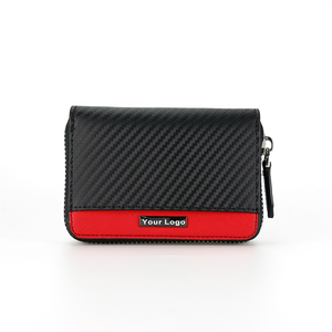 Napov Custom Logo Multi-functional Matte Black <strong>Card</strong> Holder <strong>Case</strong> with Zipper for Business NPV_06 - Product Image 5