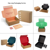 Boîte postale ondulée noire mate personnalisée avec logo pour petits bocaux en verre perruques rouge à lèvres chaussettes cils emballage pilule médicaments dossier