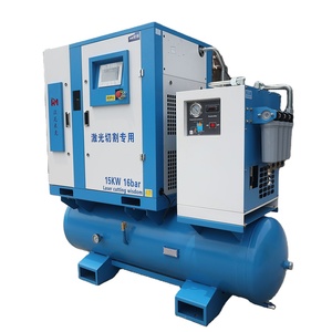 เครื่องอัดอากาศแบบสกรูออลอินวัน 7.5kw 11kw 15kw 22kw 30hp ทำงานที่แรงดัน 8 บาร์ 10 บาร์ 13 บาร์ 16 บาร์ พร้อมเครื่องทำลมแห้ง - Product Image 2