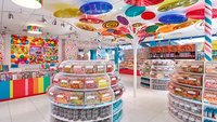 Magnifique vitrine à bonbons de style barre chocolatée, mobilier d'intérieur pour confiserie