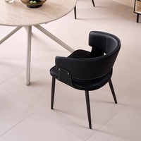 Chaise de salle à manger en métal de qualité certifiée, montage rapide, résistante aux déformations, idéale pour les espaces restreints, luxe en plein air