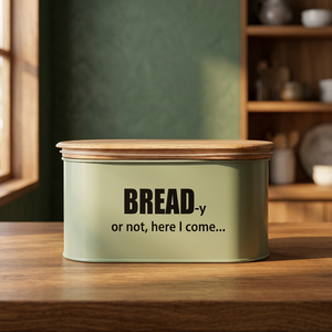 Contenedor de Pan Metálico Verde con Tapa de Madera, Hermético, a Prueba de Humedad, Caja de Pan Impresa, Contenedor de Almacenamiento de Alimentos para Cocina - Product Image 3