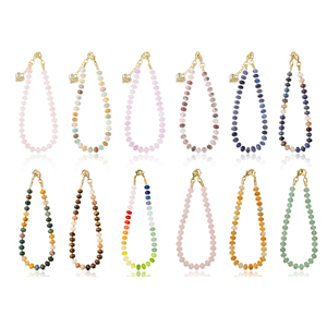 Handykette aus Naturstein, Handyband, Armband, Anti-Verlust-Handgelenkschlaufe, Schlüsselanhänger, Kristallperlen-Lanyard für Damen-Accessoires - Product Image 3