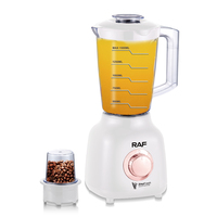 Mixeur Électrique RAF 2-en-1 500W 1,5L 20000RPM 6 Lames pour Jus, Smoothies, Café 220-240V