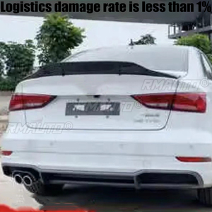 สปอยเลอร์หลังคาร์บอนไฟเบอร์ทรง R สำหรับ AUDI A5 S5 RS5 B9 Coupe 4 ประตู ปี 2016-2023 วัสดุ FRP คาร์บอนฟอร์จ - Product Image 2