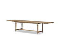 Ensemble de table à manger extensible en bois de chêne massif Simple français Table de restaurant de style antique pour la maison salon meubles d'appartement