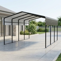 Abri de voiture en acier galvanisé robuste, garage métallique à toit en pente, abri extérieur pour véhicules, auvent portable, usine OEM